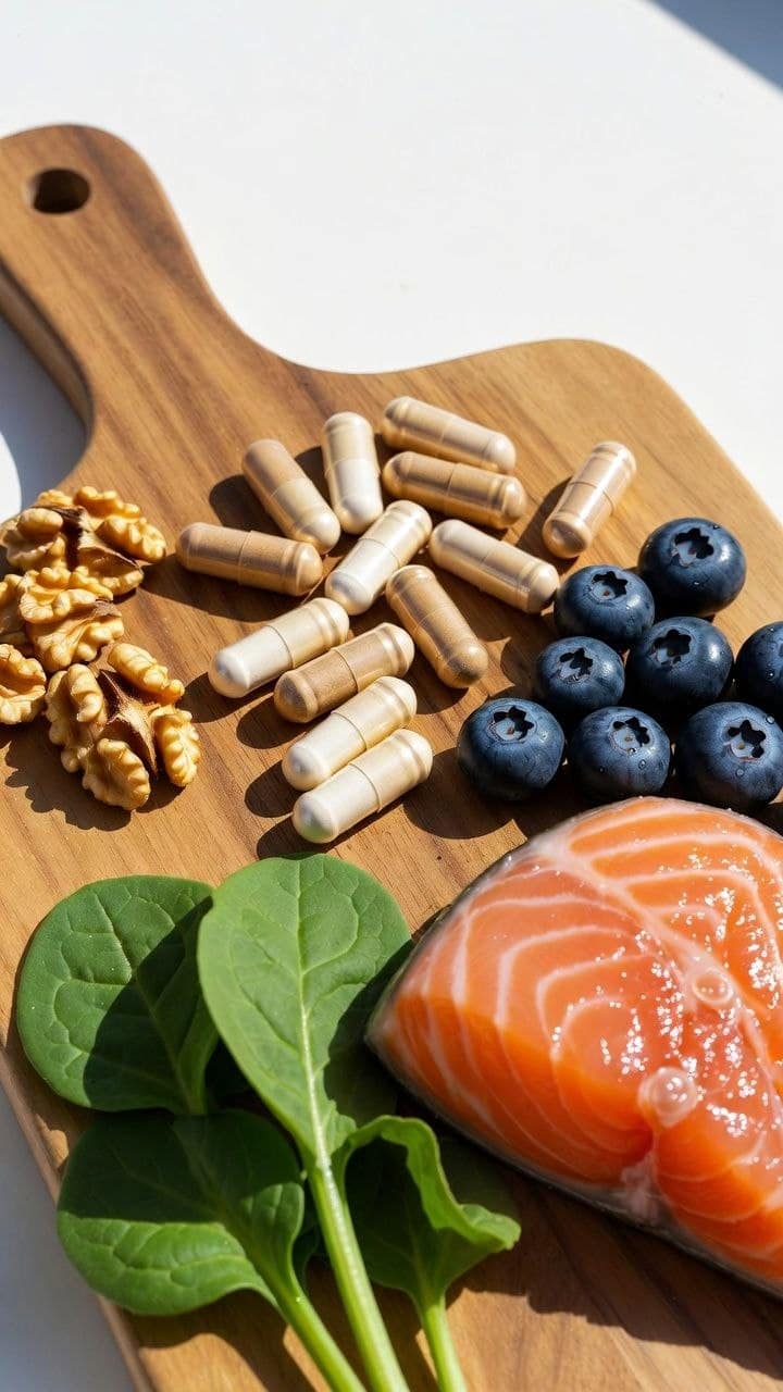 brain-supplements-salmon-blueberries-walnuts Best Supplements for Brain Fog: What Actually Works